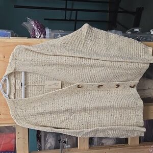 Universal Threads Size 3XL Off-White Speckled Knit Slouchy Cardigan